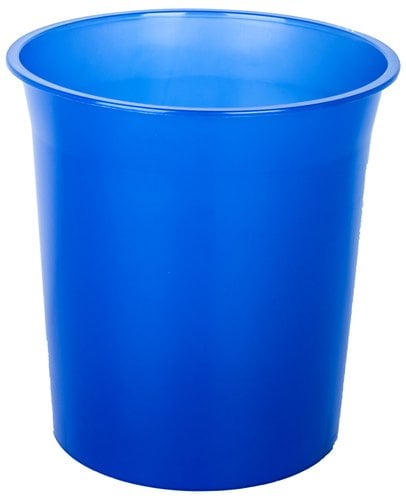 PTRAZM PAPELERA PLASTICO CERRADA TRASL.AZUL MAR