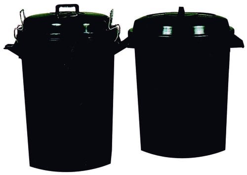CUBO BASURA PLASTICO CON TAPA 100 LITROS