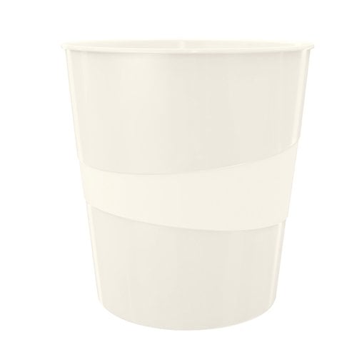 PAPELERA PLASTICO LEITZ WOW 15L BLANCO