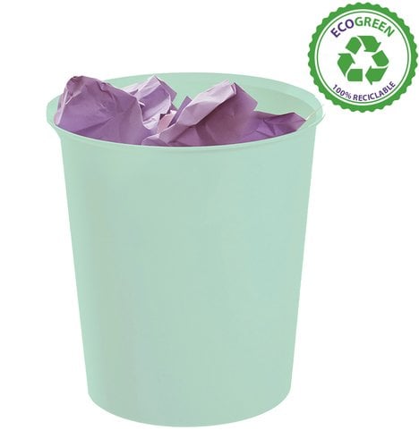 VE PS PAPELERA PLASTICO CERRADA A.2000 VERD.
