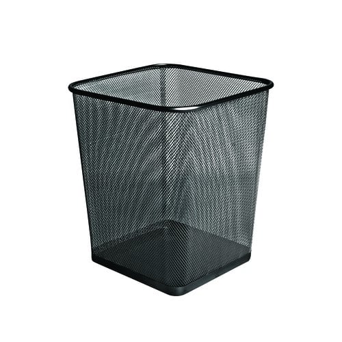 PAPELERA FOROFIS METAL CUADRADA NEGRA