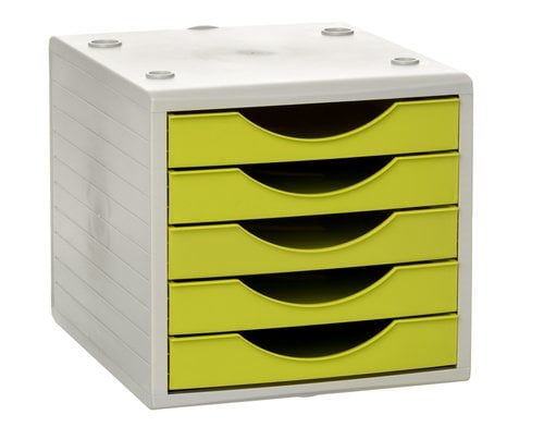 KW MODULO 5 CAJONES GRIS/KIWI