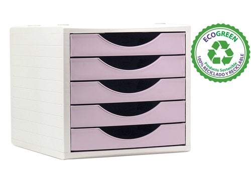RS PS MODULO 5 CAJONES A.2000 ROSA PASTEL