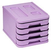 MODULO FAIBO 4 CAJONES VIOLETA PASTEL