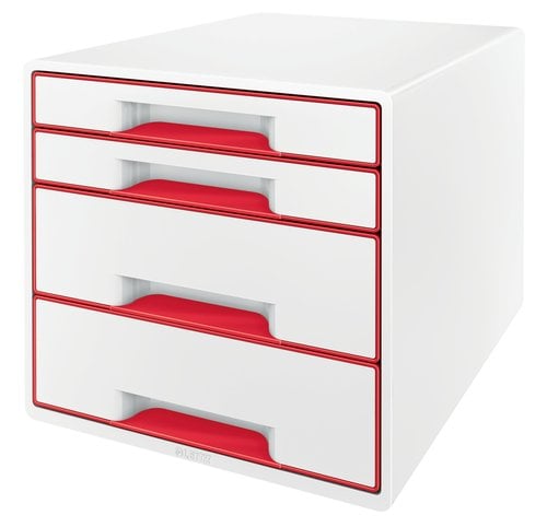 MODULO 4 CAJONES LEITZ ROJO