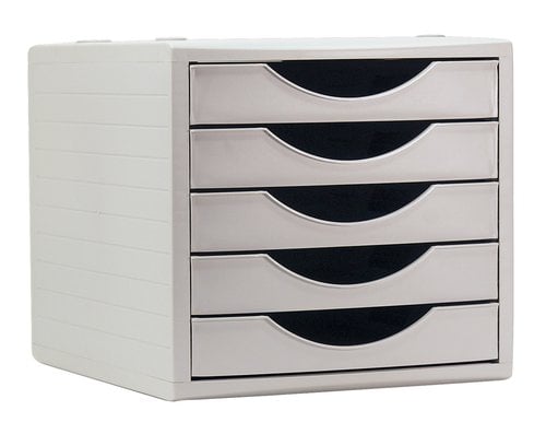 GS MODULO 5 CAJONES GRIS/GRIS