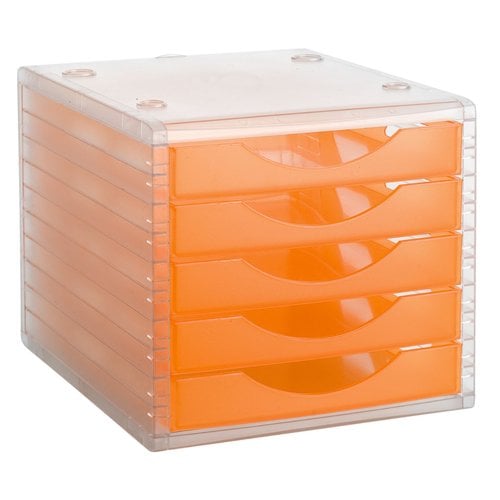 NA TL MODULO 5 CAJONES CRISTAL/NARANJA