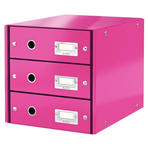 MODULO 3 CAJONES LEITZ FUCSIA