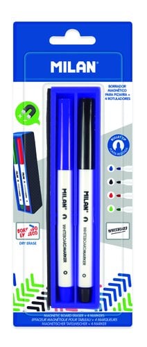 BORRADOR PIZARRA MILAN + 4 ROTULADORES