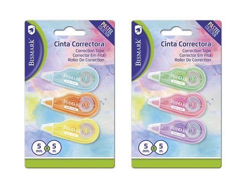 CORRECTOR CINTA BISMARK PASTEL 5x5 m B/3
