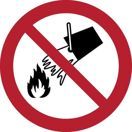 " 7540032 PICTOGRAMA ""PROH. EXT. FUEGO C/AGUA"" B