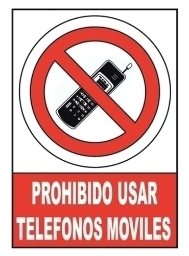 RJ SEÑAL PROHIBIDO USAR TELEFONOS MOVILES