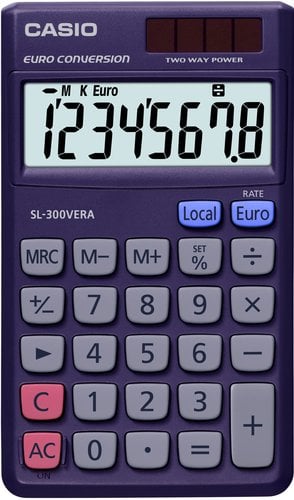 CALCULADORA BOLS.CASIO 8 DIG. SL-300V