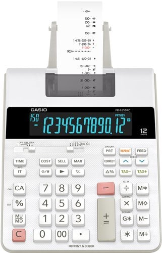 CALCULADORA IMPR.CASIO 12 DIG. FR-2650R