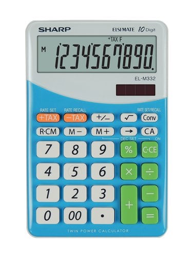 BBL CALCULADORA SOBR.SHARP 10 DIG. EL-M