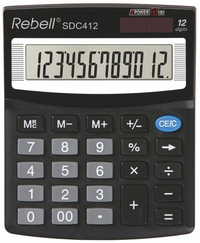 CALCULADORA SOBR.REBELL 12 DIG. SDC412