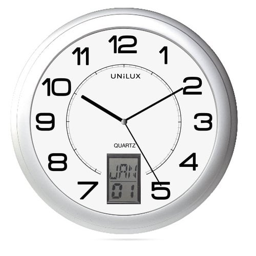 RELOJ PARED UNILUX INSTINCT 30,5 CM GRI