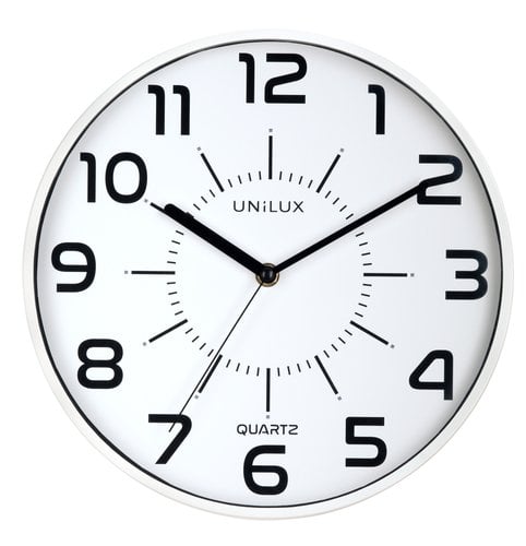 RELOJ PARED UNILUX POP BLANCO 28 cm Ø