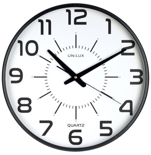 RELOJ PARED UNILUX MAXI POP NEGRO 37,5c