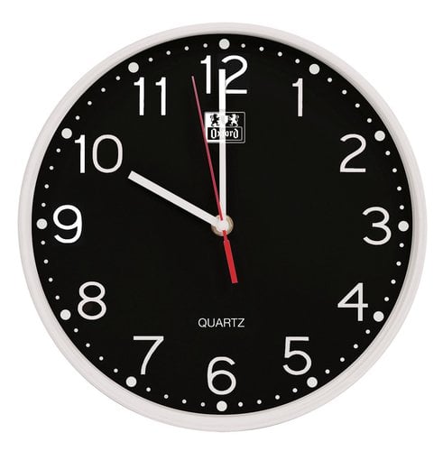 RELOJ PARED OXFORD CALM NEGRO 25 cm Ø