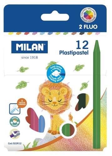 CERAS MILAN PLASTIPASTEL RED. C/12
