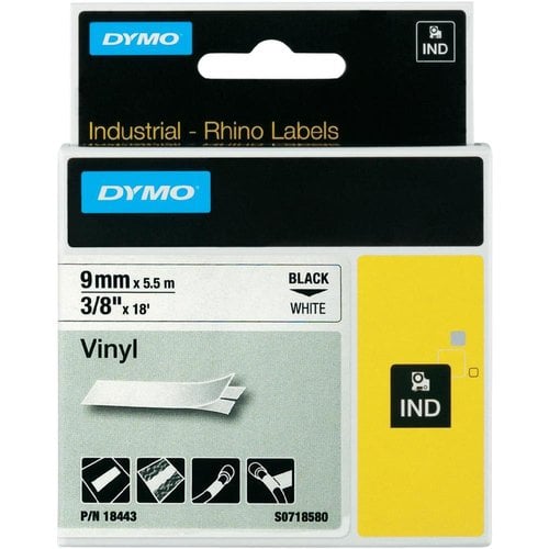 CINTA ROT.DYMO RHINO VINILO 9 BLANCO