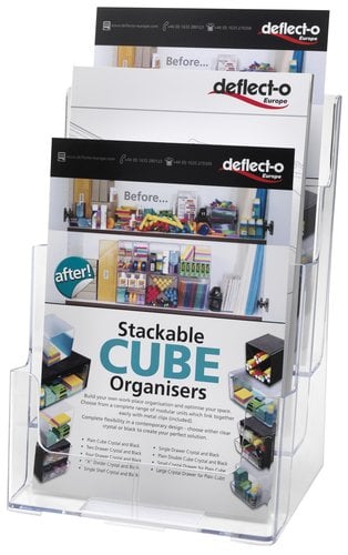PORTAFOLLETOS DEFLECT-O A4 3 COMP. CRIST