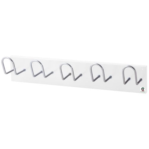 BLANCO PERCHERO CILINDRO PARED 5 COLGADORES