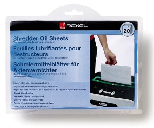 ACEITE DESTRUCTORAS REXEL HOJAS PACK 20