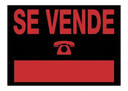 NE CARTEL ANUNCIO PVC 50x35 SE VENDE