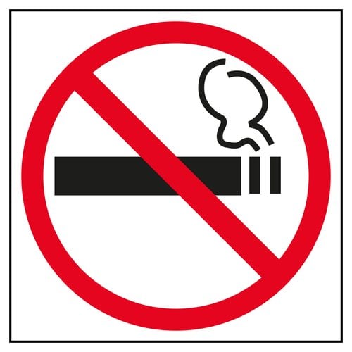 CARTEL ADHESIVO APLI 114X114 PROHIBIDO F