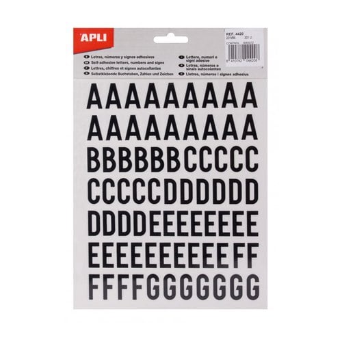 TRANSFERIBLE APLI H. LETRAS 20 mm NG