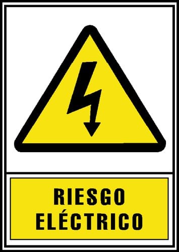 AM SEÑAL RIESGO ELECTRICO AMARILLO