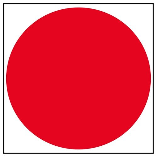 CARTEL ADHESIVO APLI 144X144 PUNTO ROJO