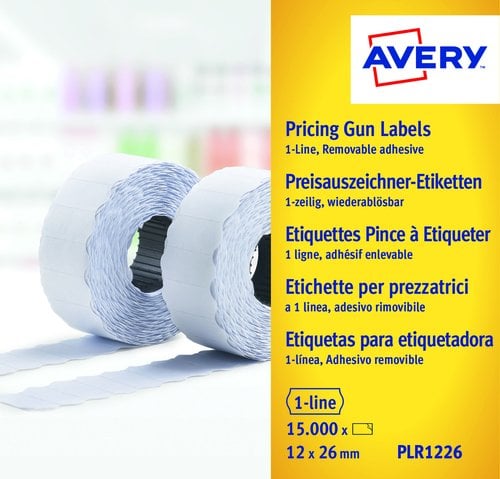 ETIQ.PRECIOS AVERY REM.26x12 BLANCO