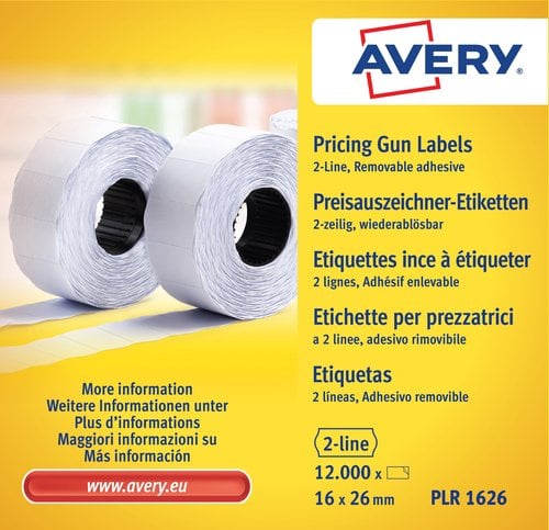 ETIQ.PRECIOS AVERY REM.26x16 BLANCO