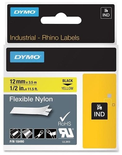 CINTA ROT.DYMO RHINO NYLON FLEX.12 AMAR.
