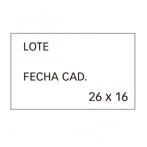 ETIQ.PRECIOS APLI 26x16 LOTE+CADUCIDAD