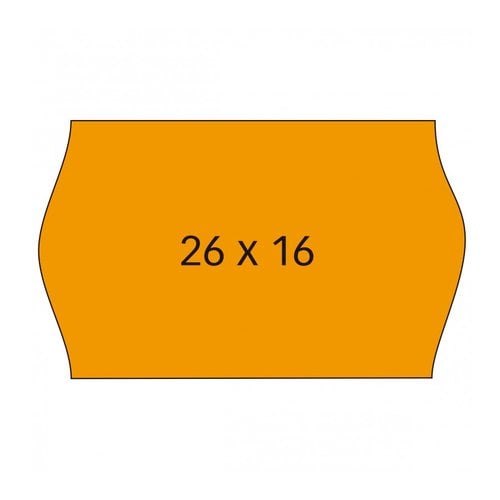 ETIQ.PRECIOS APLI REM.ONDA 26x16 NARANJA