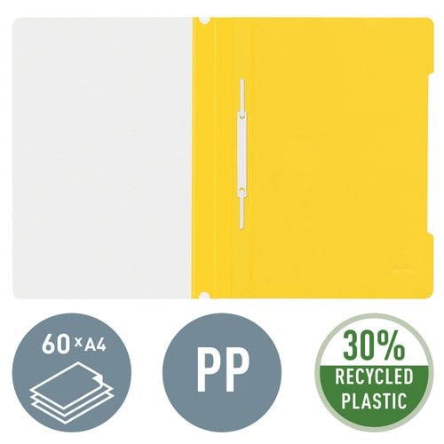 DOSSIER FASTENER LEITZ PVC A4 TARJ.AMAR.
