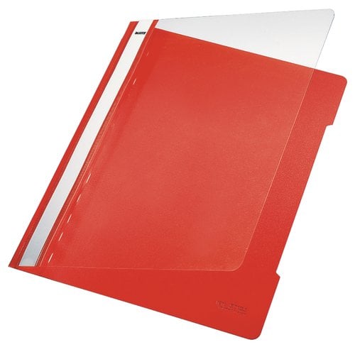 DOSSIER FASTENER LEITZ PVC A4 TARJ.ROJO