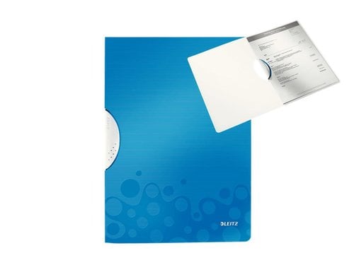 DOSSIER CLIP LEITZ WOW 30h AZUL MET.