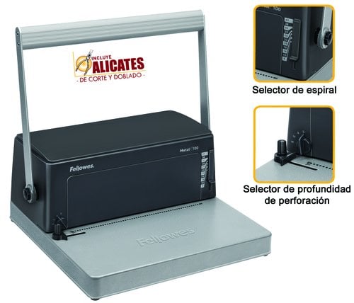 ENCUADERNAD.ESPIR.FELLOWES METAL 100