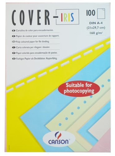 T.ENC.COVER-IRIS A4 CARTUL.BLANCO C/10