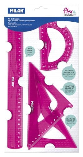 EQUIPO DIBUJO MILAN 30 CMS ROSA