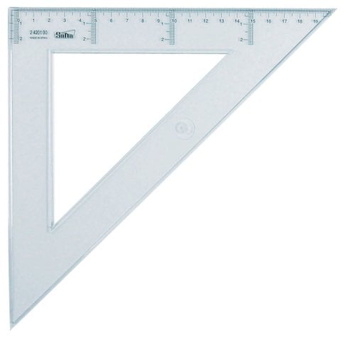 ESCUADRA CRISTAL SAFTA 30 CENTIMETROS