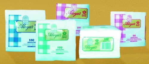 SERVILLETA PAPEL ALOYA´S 30x30 PAQ.100