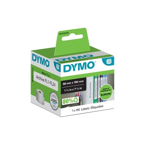 ETIQ.DYMO LW 38x190mm RL.110 LOMO ARCH.