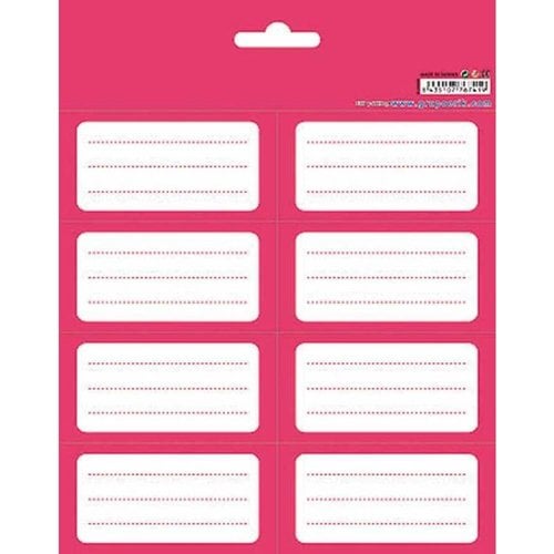 ETIQUETA ESCOLAR ERIK 15,8x20 COLOR PINK