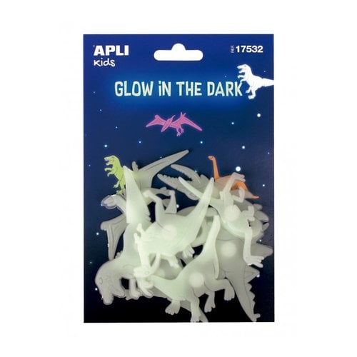 PEGATINAS APLI LUMINISCENTES DINOS B/9